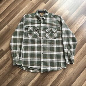 Timberland Green and White Casual Button Down Shirt